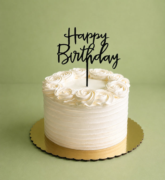 Happy Birthday Banner Black