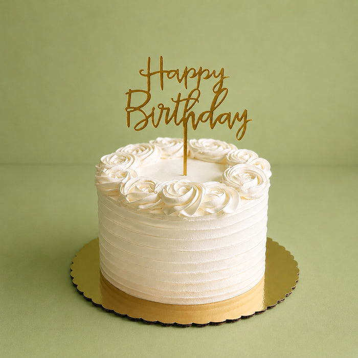 Happy Birthday Banner Gold
