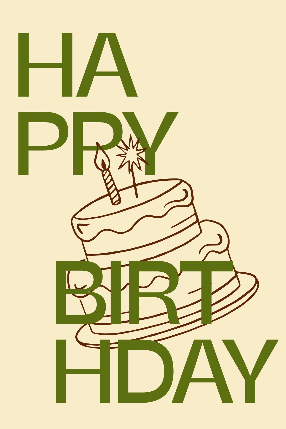 Happy Birthday Card With Envelope