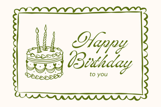 Tarjeta de Cumpleaños con sobre