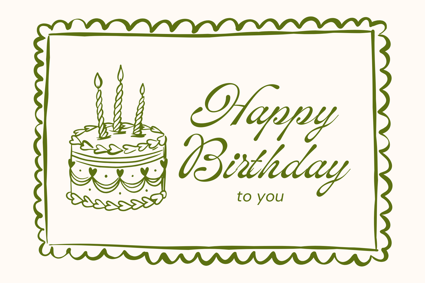 Happy Birthday Card with Envelope
